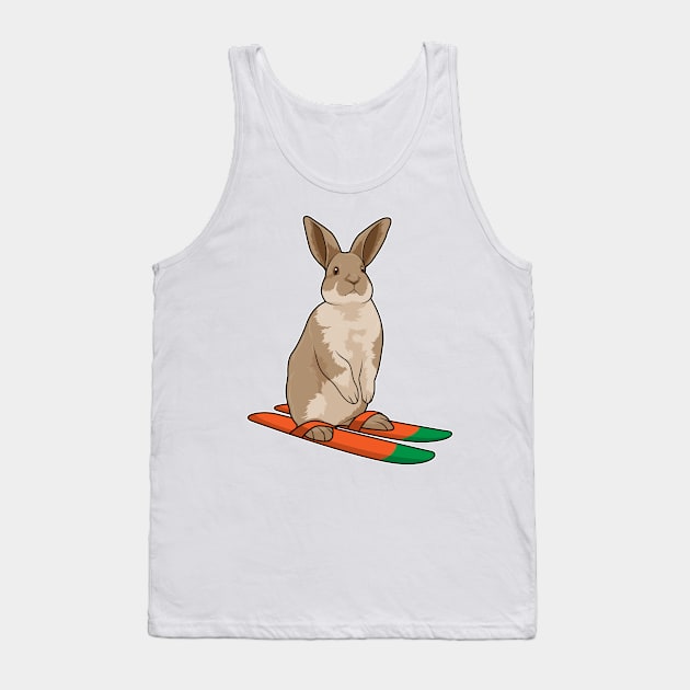 Rabbit as Skier with Ski Tank Top by Markus Schnabel